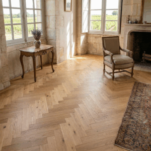 Parquet contrecollé chêne bâton rompu verni mat 14mm